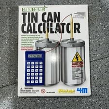 Image of TIN CAN Calculator Educational Electricity Green Science Kit KIDZLabs 4M Ages 8+