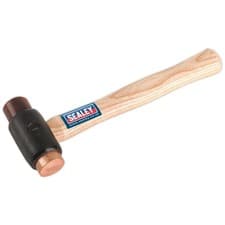 Image of Sealey Copper/Rawhide Faced Hammer 1.5lb Hickory Shaft