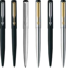 Image of Personalised Engraved Parker Stainless Steel Vector Ball Pen CT With Gift Box 