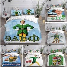 Image of Cosplay Elf Buddy Santa Claus Xmas Duvet Cover Bedding Set Pillowcase Quilt
