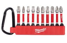 Image of Milwaukee 4932500397 10 Pieces Shockwave Impact Duty Screwdriver Bit/W Carabiner