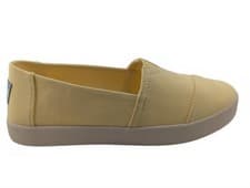 Image of TOMS Avalon Slip On Shoes Banana Yellow Canvas Women's UK 3.5 EUR 36 New Boxed