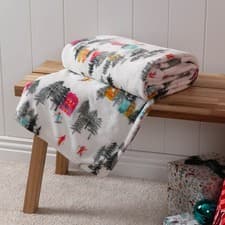 Image of furn. Aspen Winter Fleece Christmas Throw