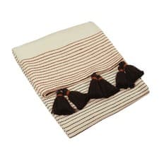 Image of furn. Banda Embroidered Tasselled Throw