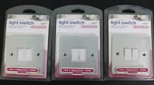 Image of 3x Light Switch 2Gang 2Way Metallic SMJ