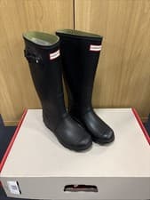 Image of Hunter WF2295RMI Wellington Boos for Women, Size UK 4 - Black