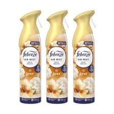 Image of 3x Febreze Air Mist Air Freshener Spray Gold Orchid 185ml 