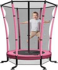 Image of 55in Toddler Trampoline Safety Enclosure Anti-Slip Indoor Outdoor