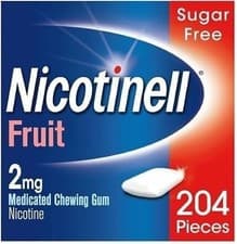 Image of Nicotine Gum, Quit Smoking Aid, Fruit Flavour, 2 mg, 204 Pieces