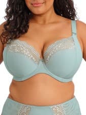 Image of Elomi Lucie Bra Plunge Wired Three Section Stretch Lace Bras Blush Lingerie