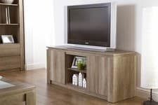 Image of Modern Canyon Grey Oak 2 Doors 2 Shelves TV Unit Living Room Furniture