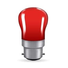 Image of 15W Red BC Bayonet Pygmy Incandescent Bulb
