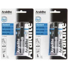 Image of 2 x Araldite Ultra Standard Strong 15ml Slow Repositionable Epoxy Adhesive Glue