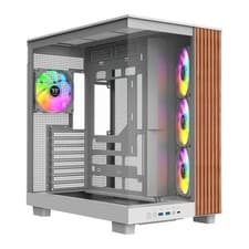 Image of Thermaltake View 380 XL WS ARGB Mid Tower Chassis, White, 4 x ARGB Fans, USB-C,