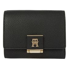 Image of Tommy Hilfiger Designer Women’s Heritage Medium Flap Wallet Black