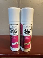 Image of 2 x Loreal COLORISTA Spray 1-day temporary hair color #HOTPINK100