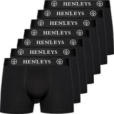 Image of Mens 5/6/7 Pack Multipack Boxers Underwear Trunks Shorts HENLEYS Underpant Boxer