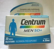 Image of 2x Centrum Men 50 + Daily Multivitamin Tablets for Men 30 Tablets. Package may d