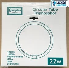 Image of Crompton 22W T9 Warm White Circular Fluorescent tube Round FC22W/29 bulb