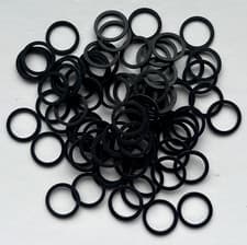 Image of Black Fibre Washers- 12mm O/D X 9.5mm I/D X 0.9mm Thk- Various quantities