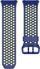Image of Fitbit Ionic Sport Band Blue/Yellow Silicone Strap For Fitbit, Small, Flexible
