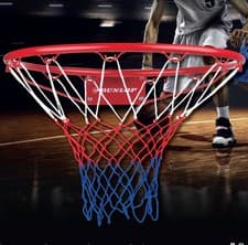 Image of Dunlop Full Size Basketball Ring Hoop Net 18" 45cm Wall Mounted Outdoor Hanging