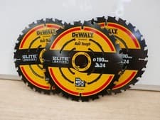 Image of 3 X DEWALT DT10304 DT10399 190MM X 30MM 24T TCT CIRCULAR SAW BLADES