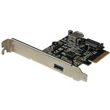 Image of StarTech 2-Port USB 3.1 (10Gbps) Card - USB-A 1x External 1x Internal - PCIe