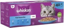Image of Whiskas Fish Favourites in Jelly 1+ Adult Wet Cat Food Pouch - 40 x 85g