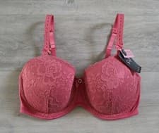 Image of HUNKEMOLLER size 34DD rapture rose BALCONY BRA pink THE ONE & ONLY delicious dem