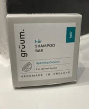 Image of Gruum har Hair Solid SHAMPOO Bar Hydrating Coconut 40g Vegan Travel Plastic Free