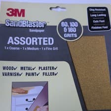Image of 7 X 3M Sandblaster Sandpaper Assorted Coarse Medium Fine Pack 230x280mm 9x11"