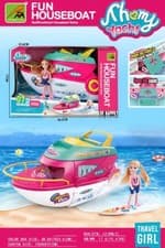 Image of Pink Barbie Style Speed Boat Yacht Playset Luxury Adventure Toy Kids Play Set