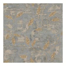 Image of Boutique Ornamental Leaf Wallpaper | Steel / Gold