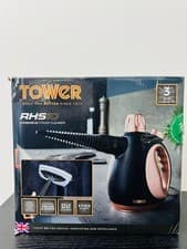 Image of Handheld Steam Cleaner - Tower T134000BLG RHS10 1050W 250ml Black & Rose Gold