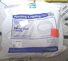 Image of 80m x 10mm Polypipe Barrier Polybutylene Pipe Coil White New PART ROLL RRP £135