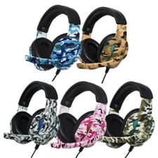 Image of VYBE CAMO WIRED GAMING HEADSET WITH LED LIGHTS AND MIC - VYCH0