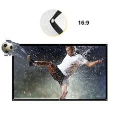 Image of H84 84'' Projector Screen HD 16:9 White Dacron 84 Inch Diagonal Video Projection