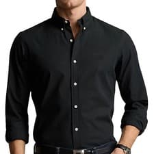 Image of Hugo Boss Poplin Shirts, Regular Fit Button Down Collar Embroidered Logo Shirt