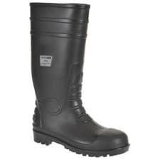 Image of Portwest Safety Wellington Boots Black Size 6.5