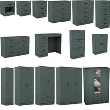 Image of Vida Designs Riano Bedroom Furniture Chest of Drawers Wardrobe Storage Unit