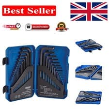 Image of Versatile 30 Piece Hexagon Allen Key Wrench Set - Metric & Imperial Included