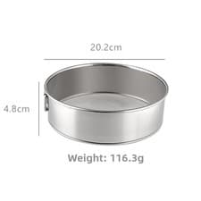 Image of Stainless Steel Flour Sieve 304 Round Fine Mesh Baking and Powder Sifter