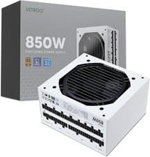 Image of Vetroo 850W White Power Supply PCIe 5.1 Fully Modular 80 Plus Gold Power Supply