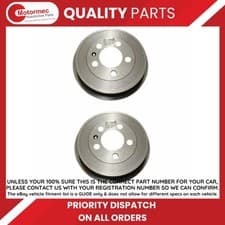 Image of VIKA Rear Brake Drum Set 200mm Ø for OE 6Q0609617 Fits VW Audi SEAT SKODA