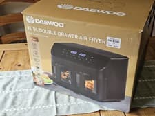 Image of Daewoo 9L XL Digital Dual Drawer Air Fryer Black. Brand New In Box