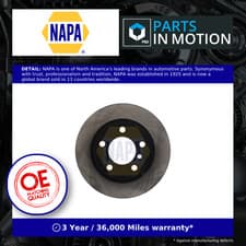 Image of 2x Brake Discs Pair Solid Rear 280mm NBD5498 NAPA Set 34209804830 34219811539