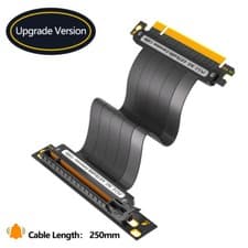 Image of 90/180 Degree PCI-E 4.0 16x High Speed PCIe Riser Silver-plated Cable 64GBS