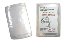 Image of Extra Strong 4m x 5m Heavy Duty Large Plastic Polythene Dust Sheet 13ft x 16ft