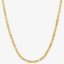Image of Fred Bennett Everyday Unity 14ct Gold Plated 56cm Popcorn Chain N4568